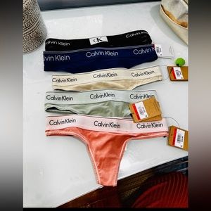 Calvin Klein Modern Cotton Thong 5 Pack XS